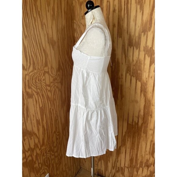 ASOS Womens Solid White Summer Knit Cotton Dress NWT US Size 6 Sleeveless - Picture 4 of 9